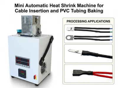 Mini automatický stroj na smršťování pro vkládání kabelů a pečení PVC hadiček JW-HST-05B