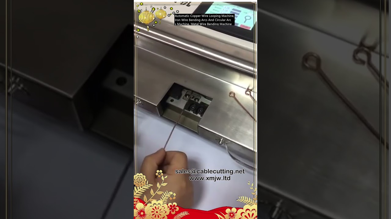 Automatické smyčkování a ohýbání měděného a železného drátu do oblouků a kruhů