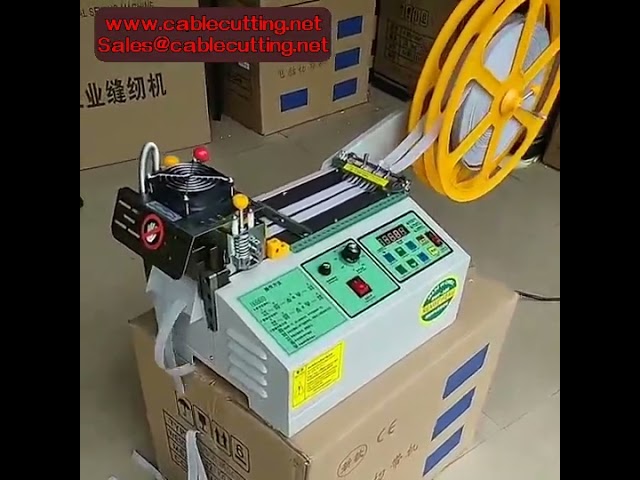 Computer Automatic Cloth Tape Cutting Machine with LCD Screen | Hot & Cold Knife