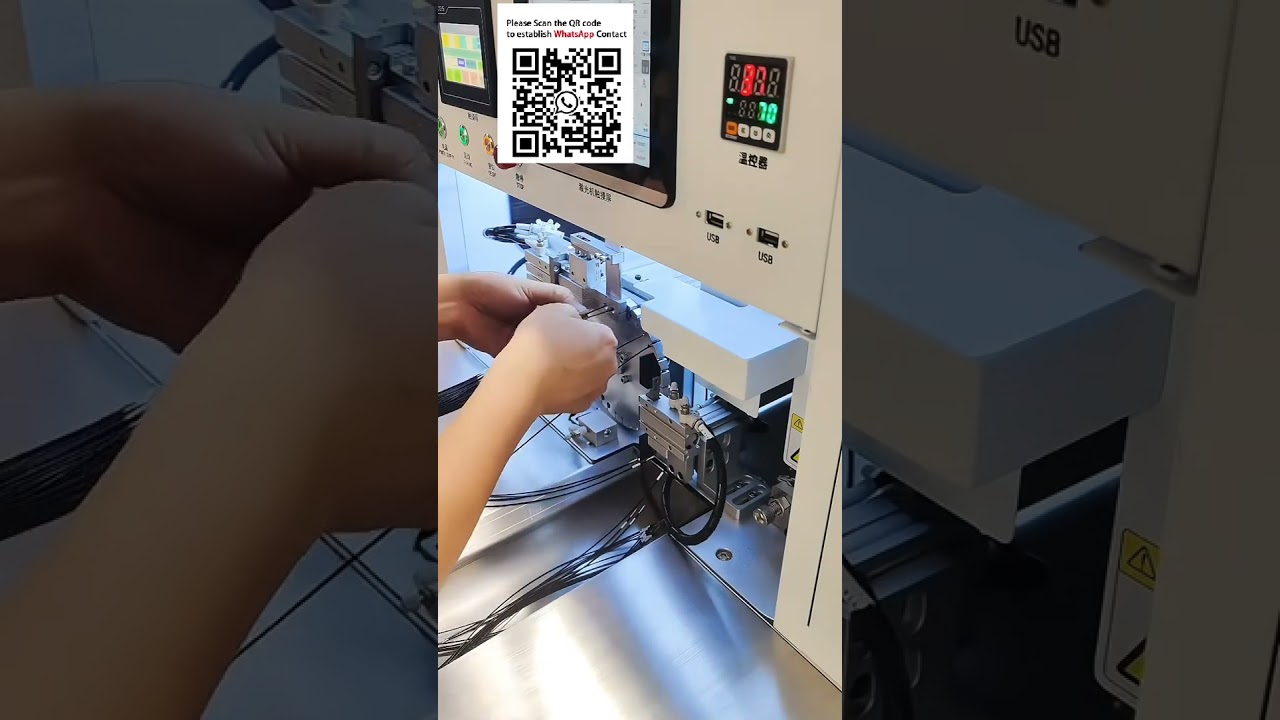 Automatic Wire Processing Laser Print, Insert & Bake Number Tubes Heat Shrink Machine