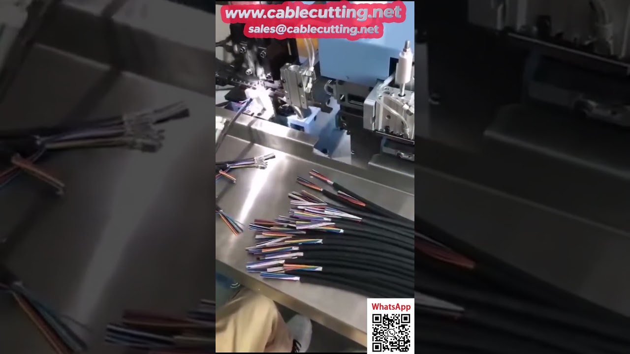 Automatický odizolovávač a krimpovač kabelů pro 20žilové vícežilové kabely