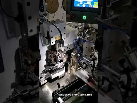Plně automatický stroj na řezání, odizolování a krimpování plochých kabelů (ribbon cable)