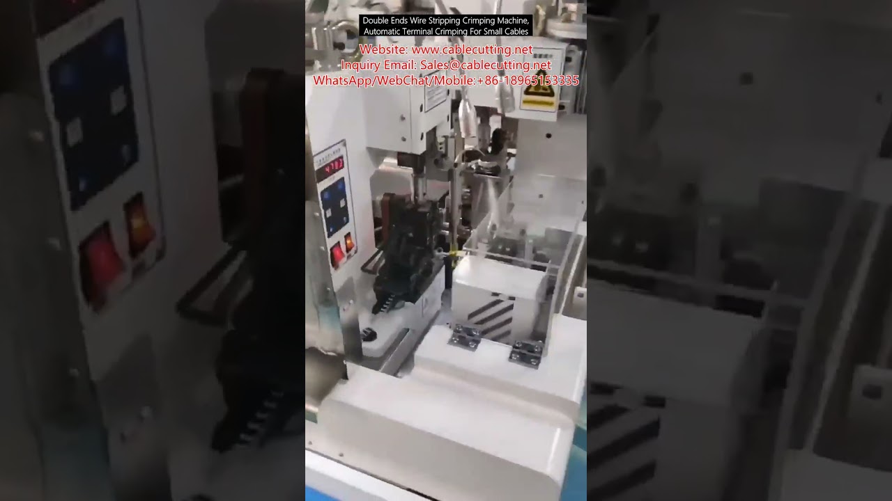 Oboustranný stroj na odizolování a krimpování drátů – automatické krimpování koncovek pro malé kabely