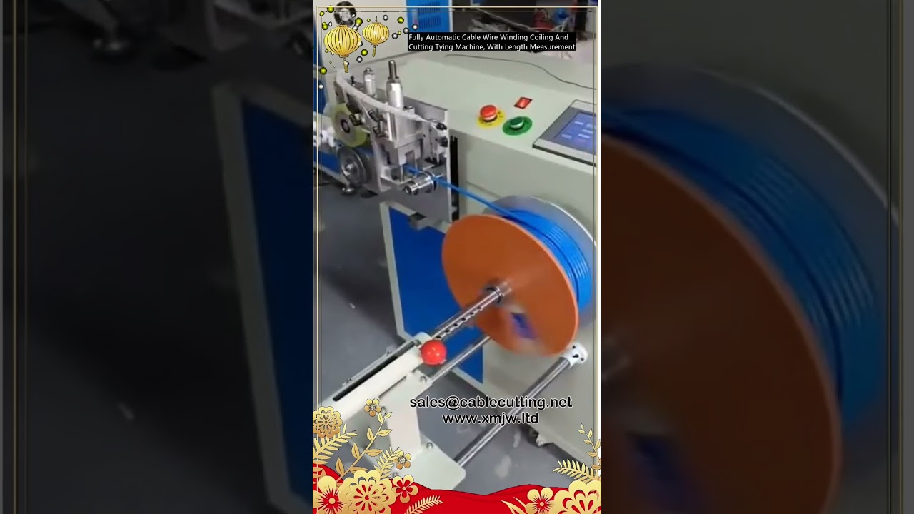 Plně automatický stroj pro navíjení, řezání a vázání kabelů s přesným měřením délky