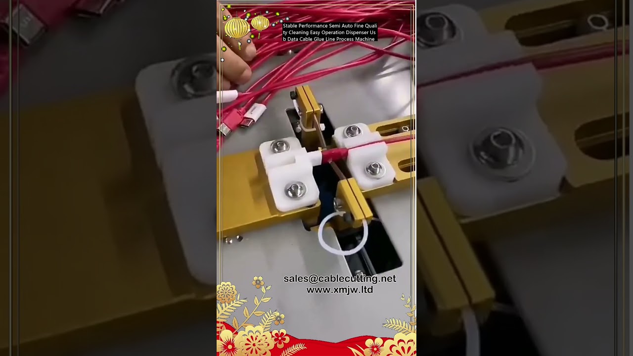 Polautomatický dávkovač lepidla pro USB kabely – stabilní výkon a snadné ovládání