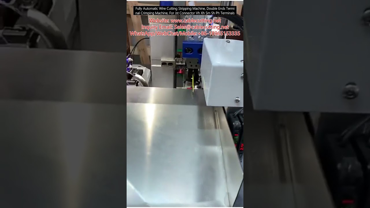 Fully Automatic Wire Cutting Stripping and Double-End Terminal Crimping Machine for JST Connectors