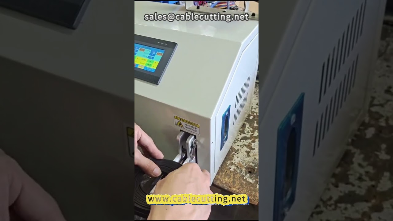 Automatický stroj na navíjení a vázání plochých síťových kabelů