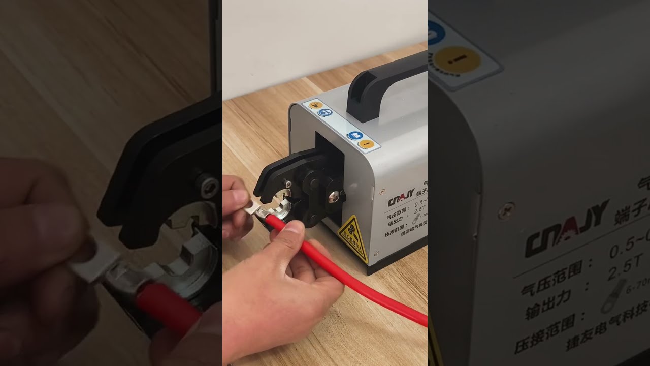Versatile Electric Terminal Crimping Machine for Copper Lugs Up to 70-sq-mm