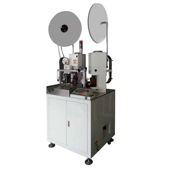 Plně automatické vodotěsné stříhání, odizolování a krimpování konců vodičů WPM-624 - Automatický stroj na krimpování vodičů