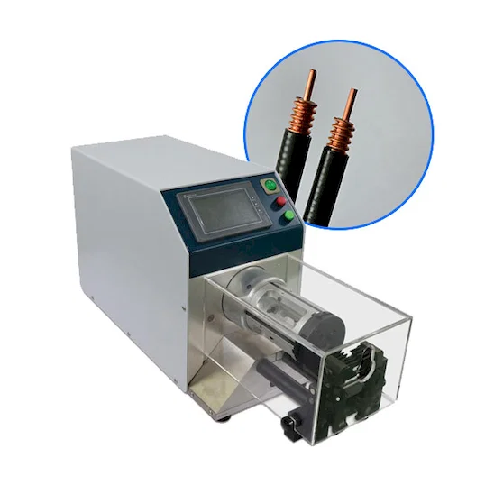 Poloautomatický stroj na odizolování koaxiálních kabelů WPM-8608 - Stroj na stříhání a odizolování vodičů